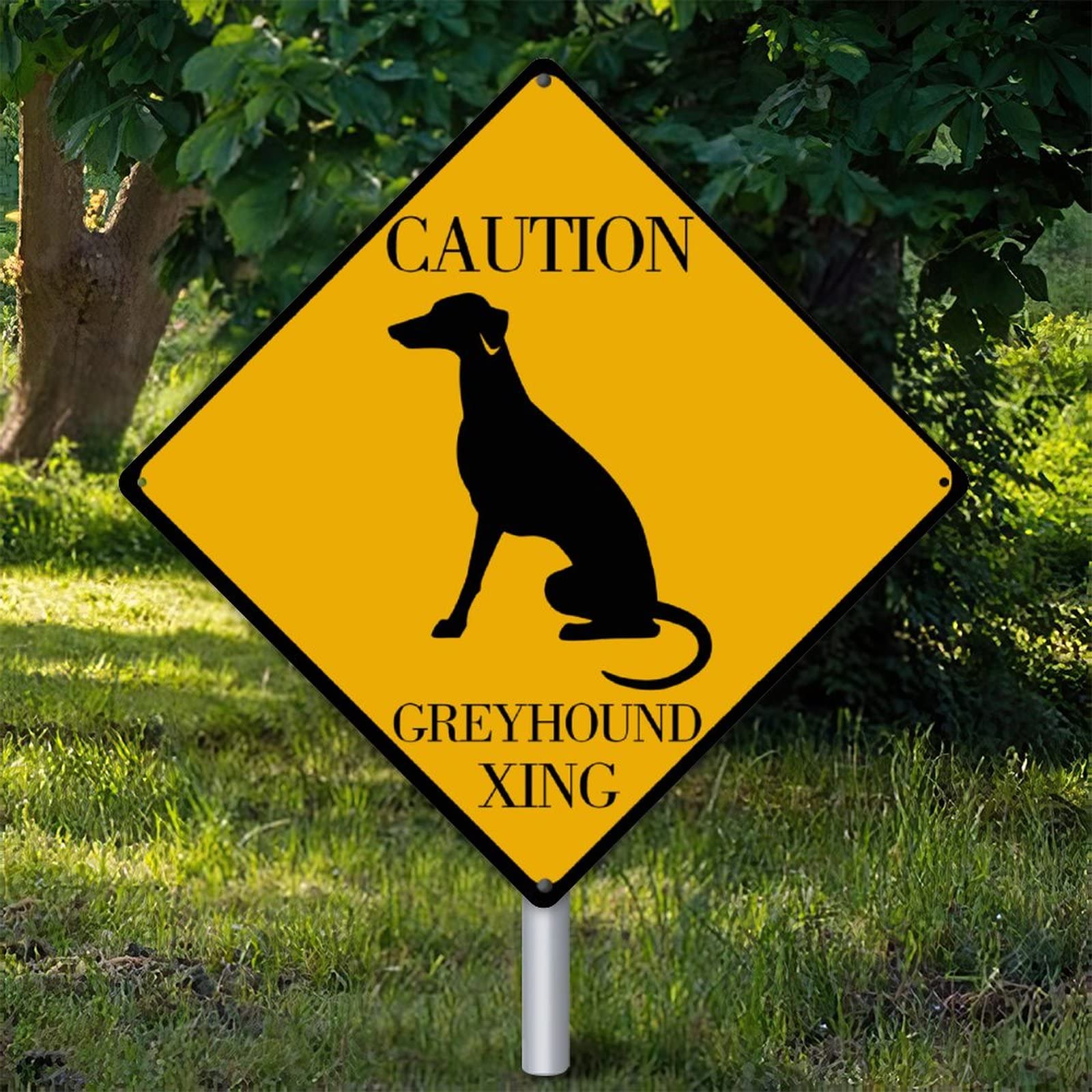 Panneau lévrier Caution Greyhound Xing, le cadeau idéal pour passionnés