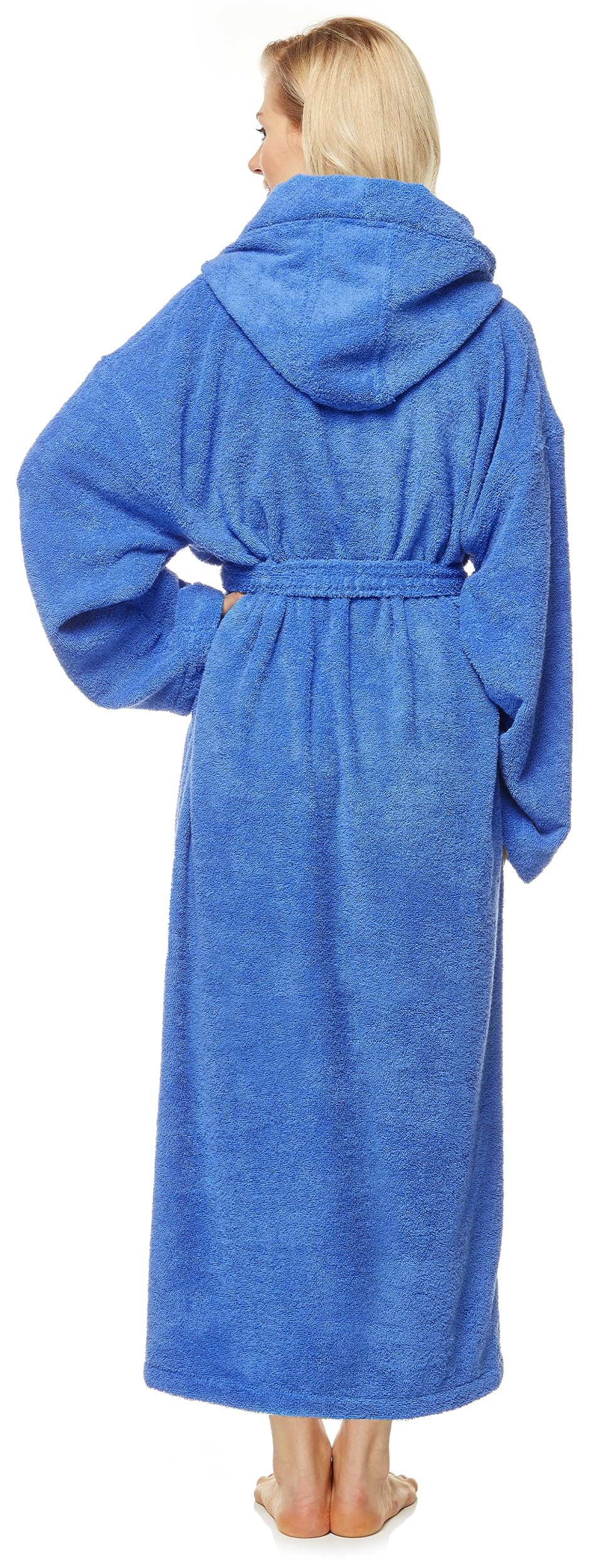 Damski szlafrok z Kapturem | długość do łydek albo kostek | frotte z 100% bawełny | Z certyfikatem OEKO-TEX®