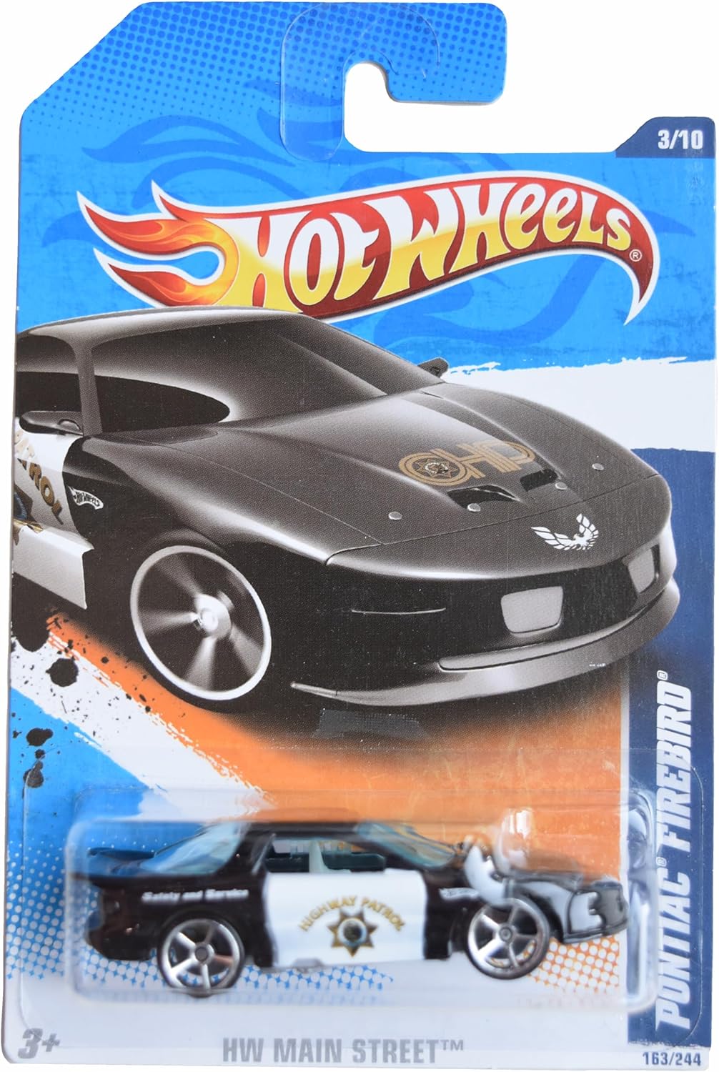 Hot Wheels Pontiac Firebird, HW Main Street 3/10 [Black/White] 163/244