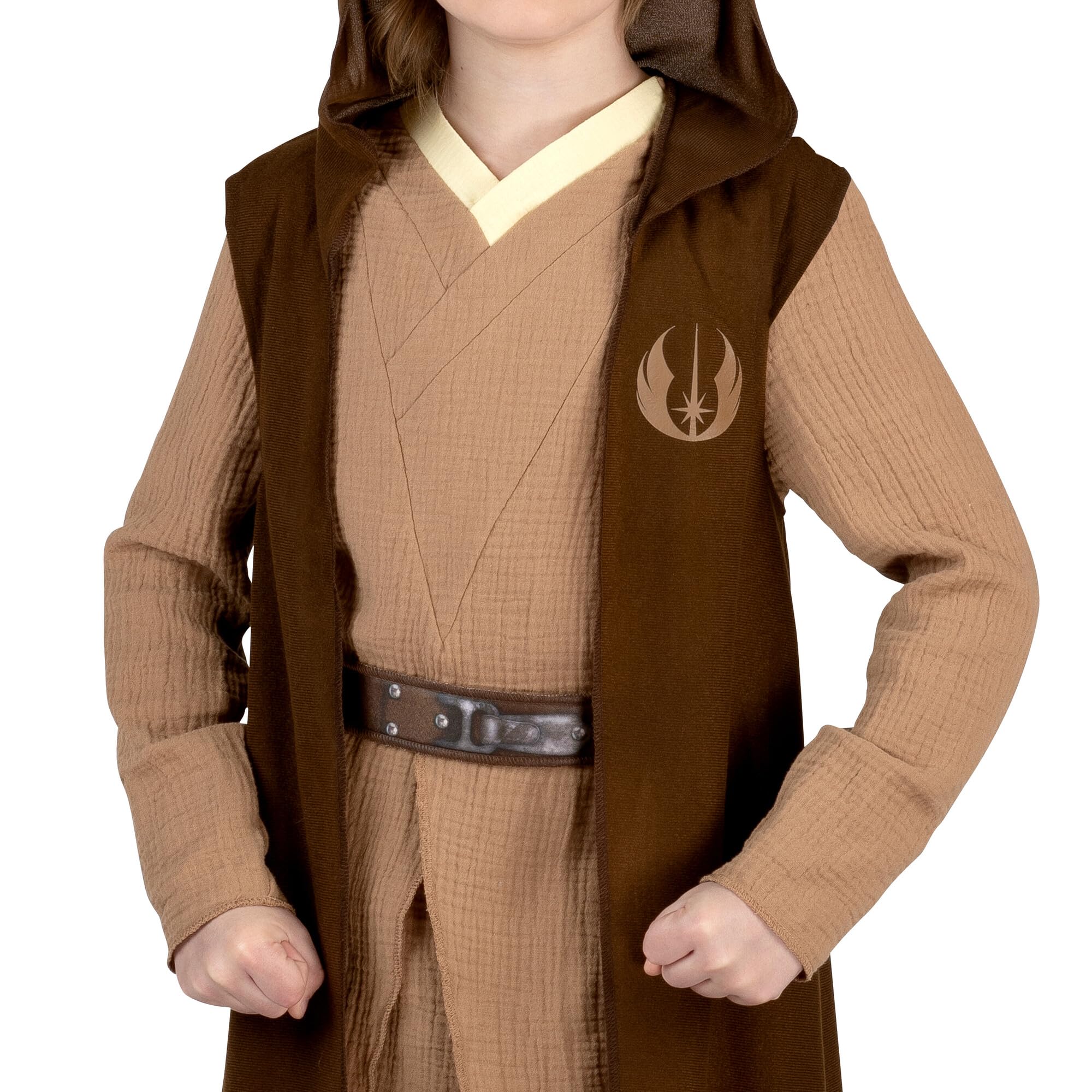 Star Wars OBI-Wan Kenobi - Costume ufficiale per ragazzi, tunica e pantaloni, mantello rimovibile con design stampato e cintura stampata
