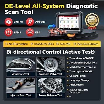 Launch X431 PRO Dyno OBD2 Diagnosegerät: 2026 Neu X431-Scanner mit ECU-Codierung 38+ Dienste Bi-direktionale Steuerung OEM Alle-System-Diagnose Scan Tool AutoAuth für FCA SGW 2 Jahre Gratis-Update