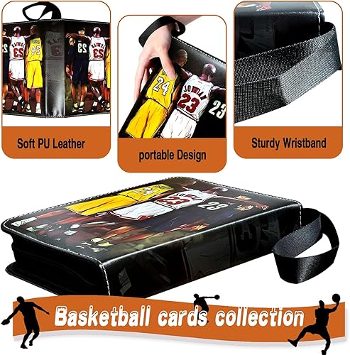 Miniatura 3 de Carpeta de tarjetas de baloncesto, carpeta de tarjetas coleccionables de 9 bolsillos con 50 fundas extraíbles para 900 tarjetas deportivas, carpeta