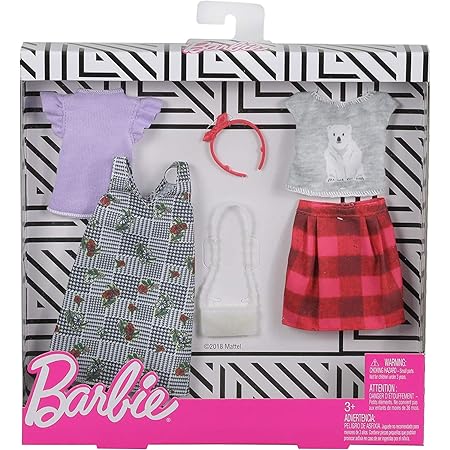 Amazon バービー 人形 洋服 ミックスチェックファッション 服 アクセサリーセット 並行輸入品 おもちゃ おもちゃ