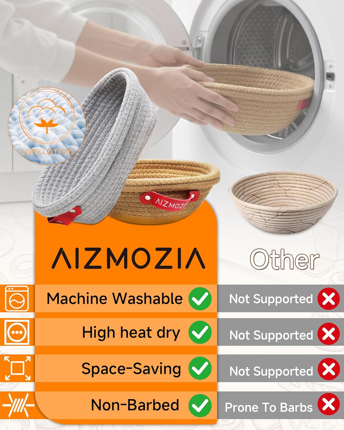 Complete Sourdough Starter Kit With Woven Proofing Basket, Sour dough Starter jar, Sourdough Bread Baking Supplies, Bread Making Kit,Perfect for Beginners & Gift - Image 3