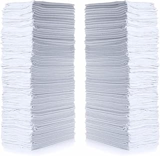 Simpli-Magic Cotton Shop Towels 14"x12" (145 Pack) – Reusable Cleaning Shop Rags for Automobiles, Industries, Garage and Homes (White)