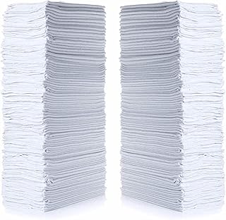 SIMPLI-MAGIC Cotton Shop - Toallas de 14 x 12 pulgadas (paquete de 150 unidades), trapos de limpieza reutilizables para automóviles, industrias, garaje y hogares (blanco)