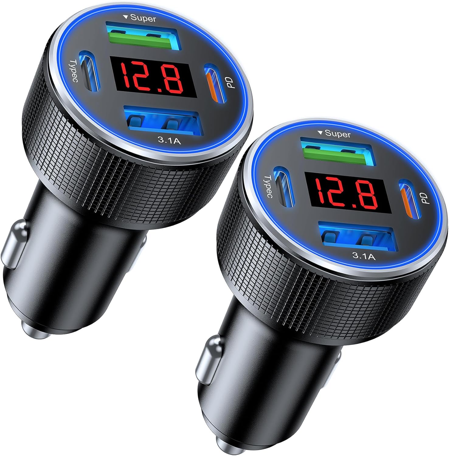 USB Car Charger, 2 Pack Cigarette...