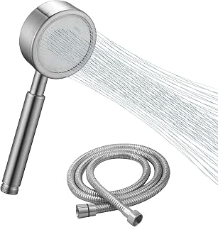 All Metal Handheld Shower Head with Filter SUS304 Stainless Steel Showerhead Set with 59 Inch Hose- High Pressure 2.5 GPM- Brushed Nickel