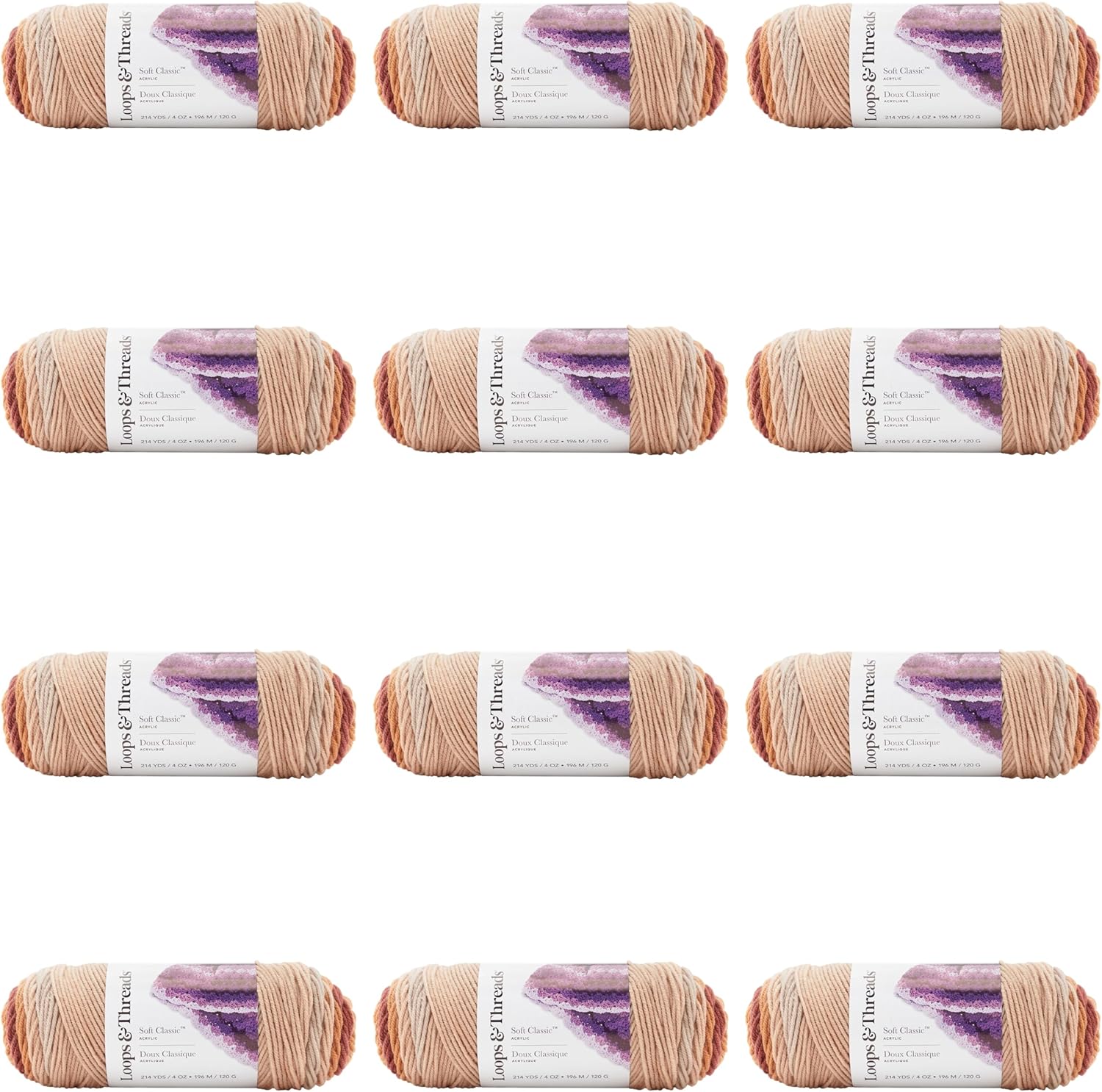 MICHAELS Bulk 12 Pack: Soft Classic™ Ombre Yarn by Loops & Threads®