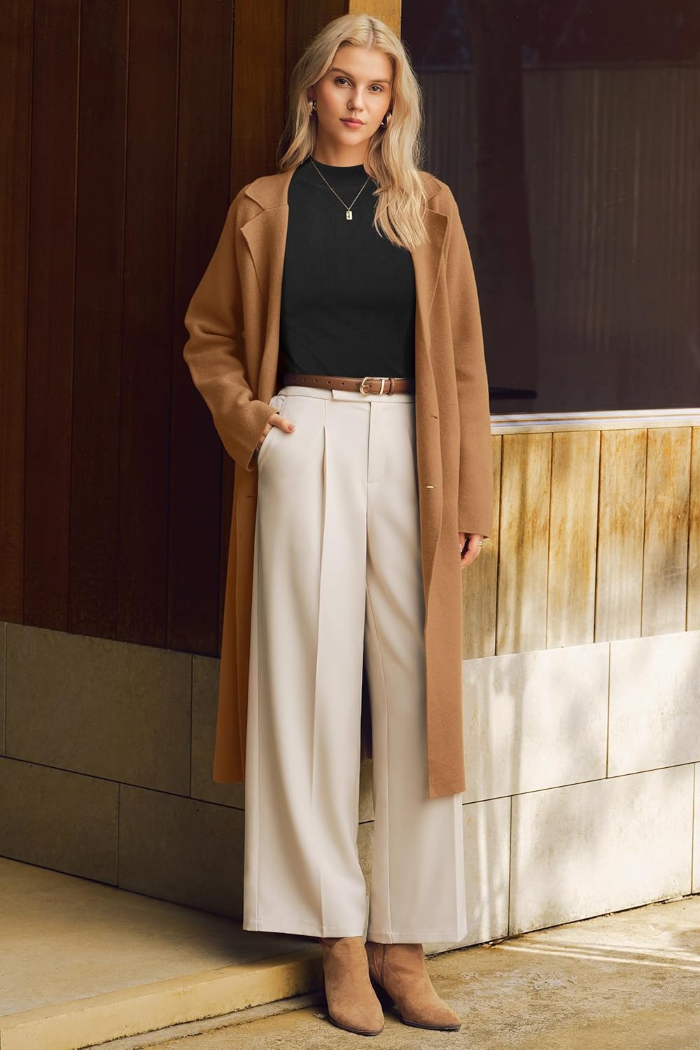 Arach&Cloz Womens Wool Blend Sweater Soft Turtleneck All-Season Casual Tank 2026 - Image 2