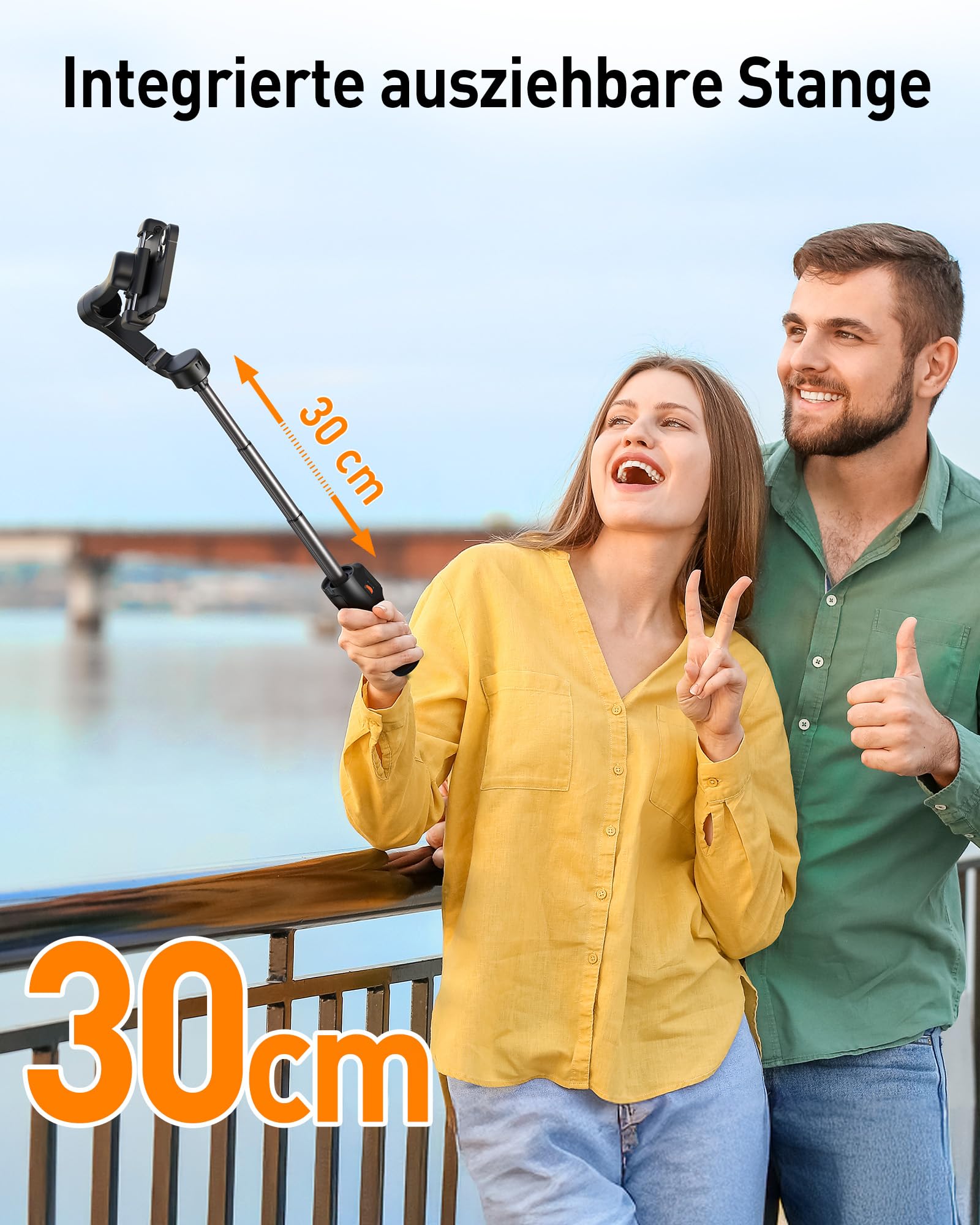 Hohem iSteady X3 SE Plus Gimbal Stabilizator do Telefonu 3-osiowy, składany z odpinanym pilotem i wysuwana rączką, 11h baterii — miniatura 4