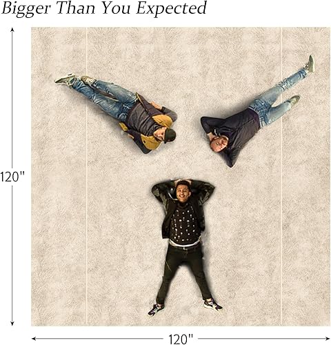 Miniatura 6 de Manta grande tamaño King, manta suave extra grande de 120 x 120 pulgadas, manta California King para toda la familia, cama, sofá, viajes,