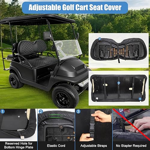 Miniatura 7 de MOSNAI Fundas de Asiento de Club Car Precedent, Fundas de Asiento de Carrito de Golf para Asiento Ordinario OEM de Club Car Precedent, Funda de