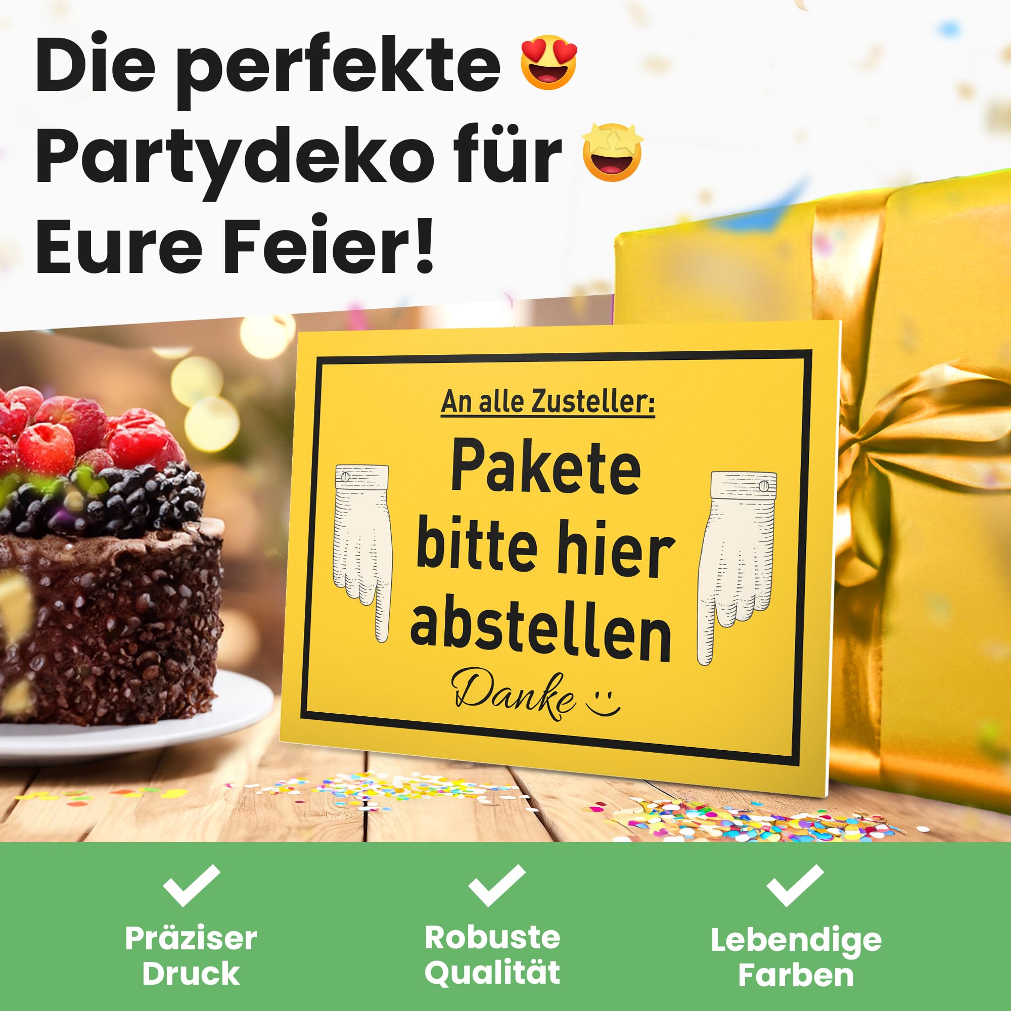 DankeDir! Parcels please place here Plastic Sign 30 x 20 cm Note Parcel Mailman Delivery Driver Sign Store Parcel ments Permit Deliveries - Image 4