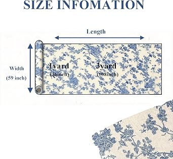 Cotton Upholstery Fabric by The Yard - Vintage Floral, Christmas & Plaid Patterns Printed Fabric for Chair, Couch Replacement| Available in 1/3/5 Yard Lengths (1 Yard, Colourful Floral)