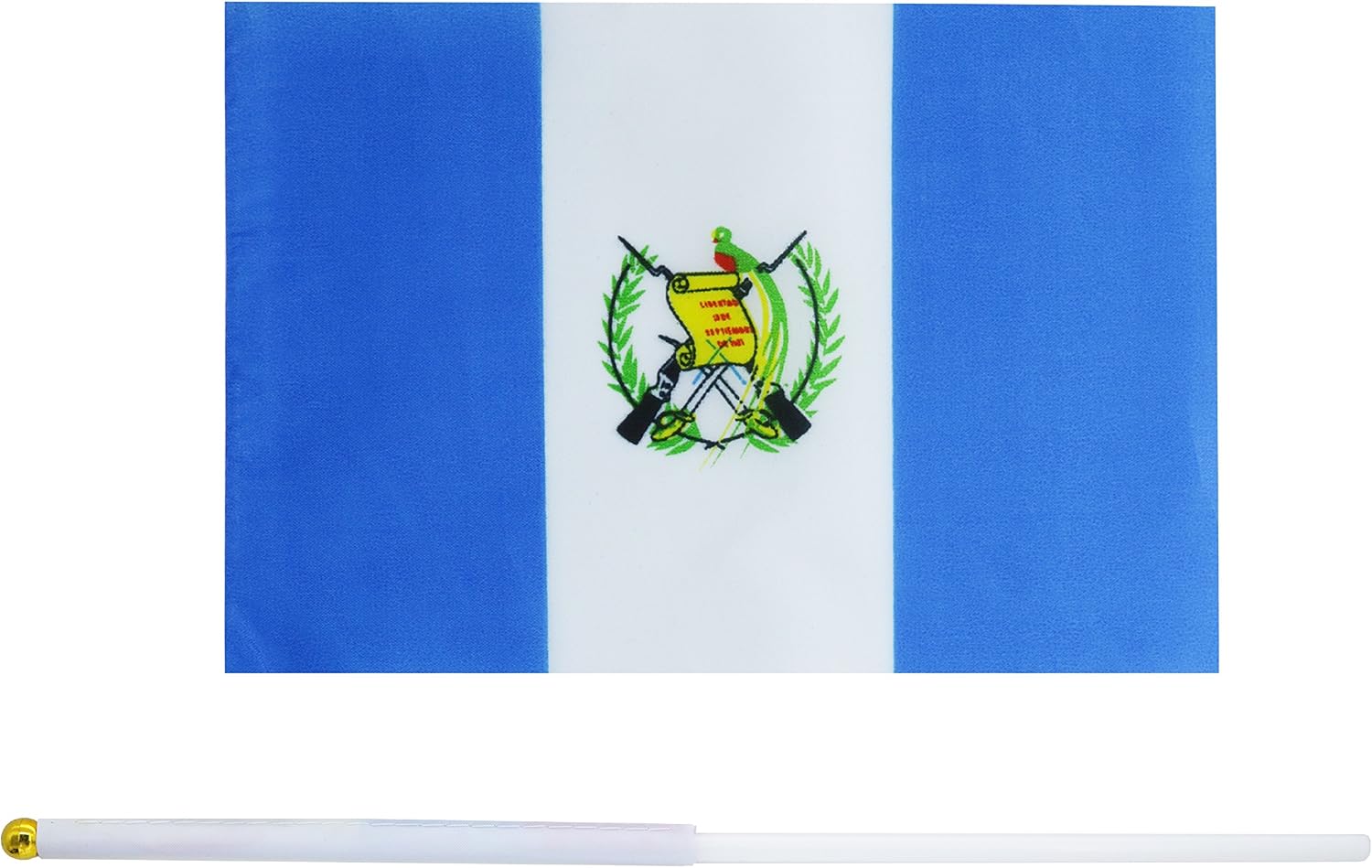 25 Pack Hand Held Small Mini Guatemala Guatemalan Stick Flag Round Top National Country Flags,Party Decorations Supplies For Parades,World Cup,Festival Events,International Festival