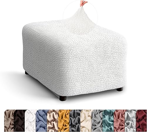 Miniatura 28 de PAULATO BY GA.I.CO. Funda para Otomana Pequeña Funda para Taburete Funda para Puf - Funda de Tela de Poliéster Suave - Protector de Muebles Elástico