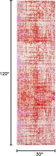 Miniatura 98 de SAFAVIEH Adirondack Collection Tapete de área XL, 12 x 15 pies, color crema y dorado, diseño abstracto moderno, no desprende pelusa y de fácil