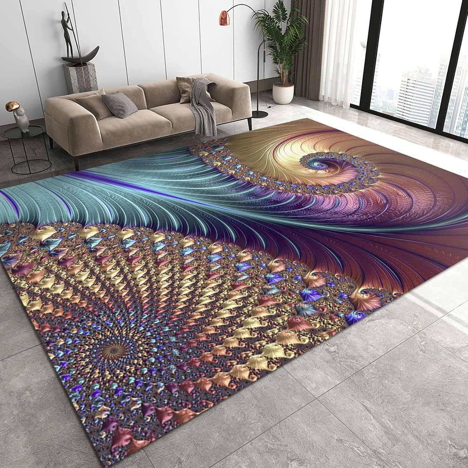 Tapis salon 120 x 160 cm idéal pour une chambre d'enfants ou une cuisine