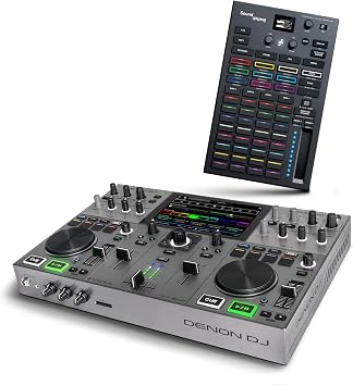 Denon DJ PRIME GO+ DJ Controller and DMX Lighting Controller for Live Music, DJ sets, Events, Music production