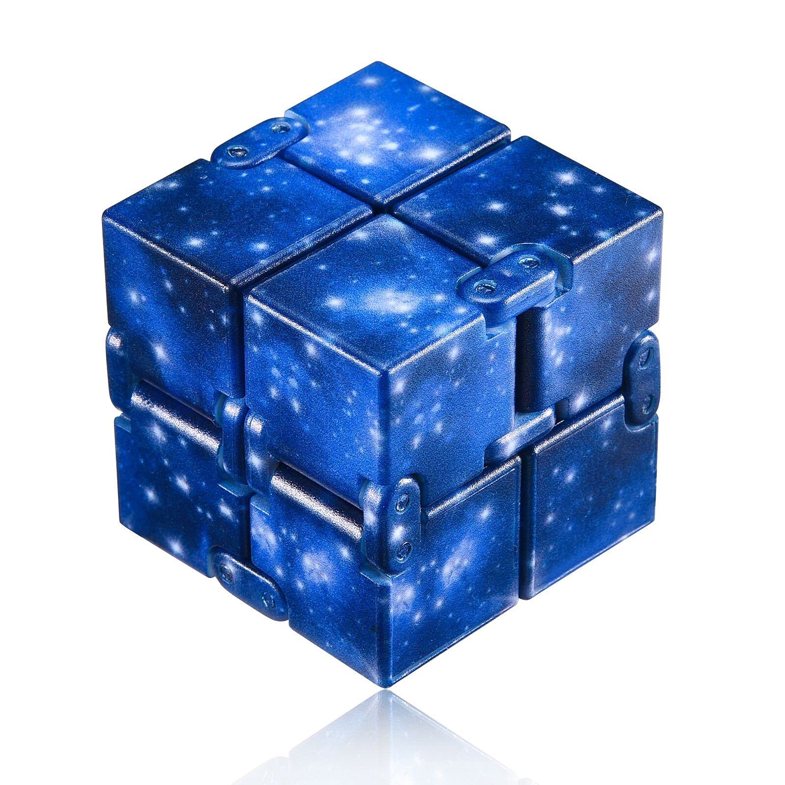 Luiyo Infinity Toy Fidget Cubes - for Boys and Girls, Teens and Adults, Stress Relief, Pack of 2