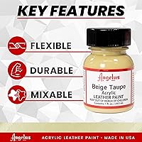 Vista 125 de Angelus - Pintura acrílica para cuero, 1 onza líquida (paquete de 1), color turquesa
