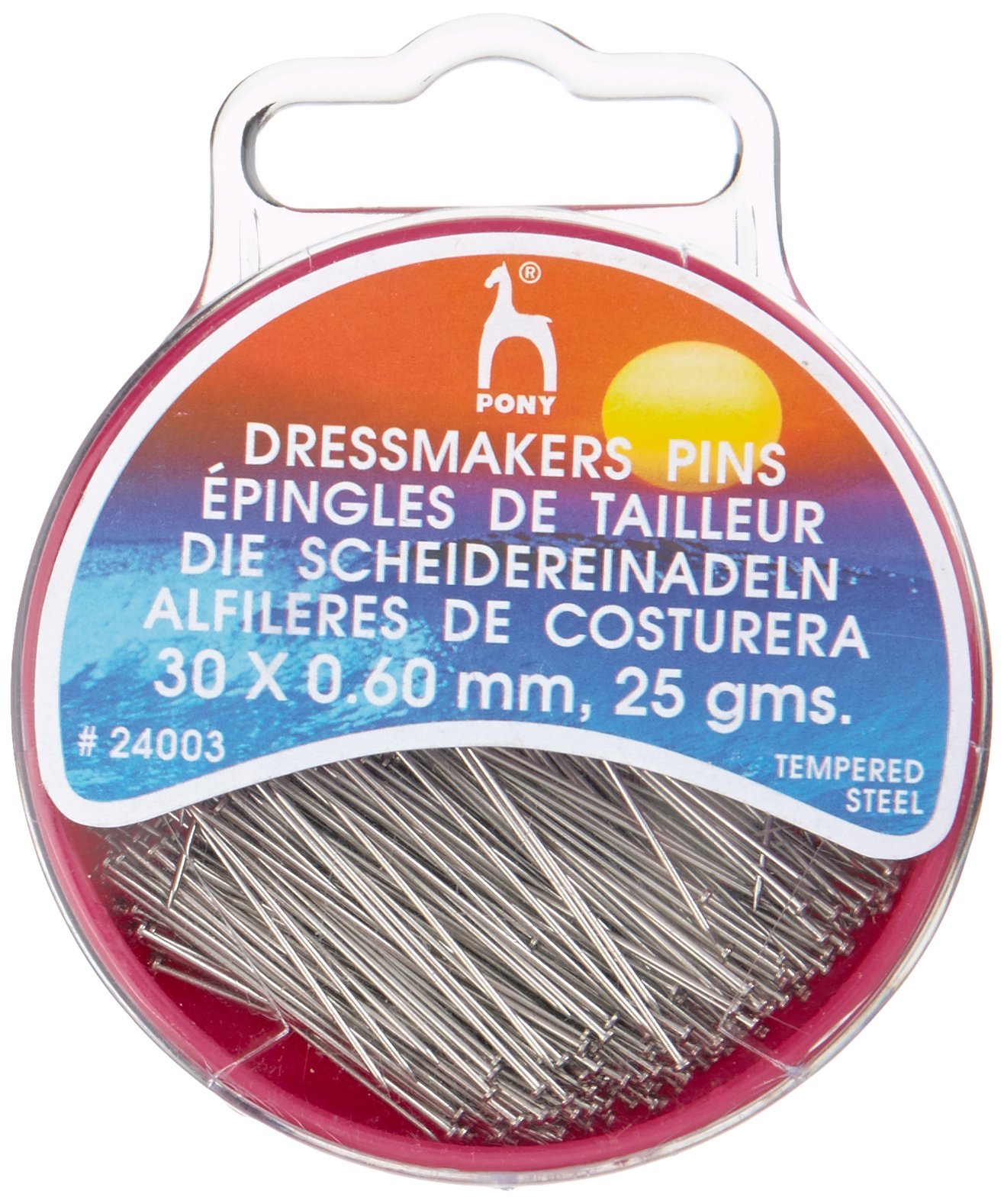 Pony Multi-Colour Pins Dressmakers, Alloy Steel, One Size