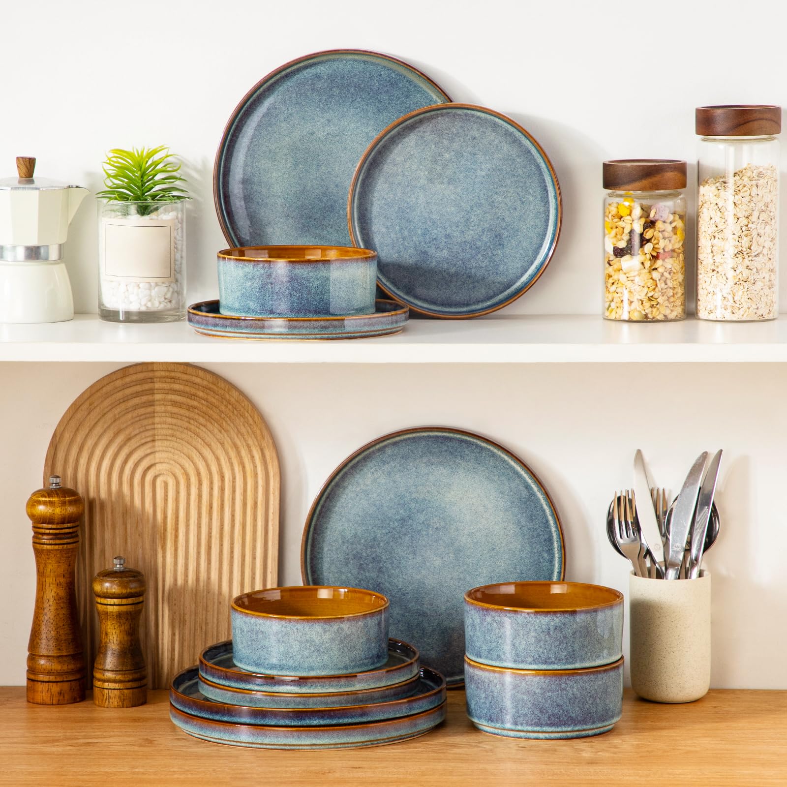 Vancasso Onion Dinnerware Set - 12 Piece Stoneware -5
