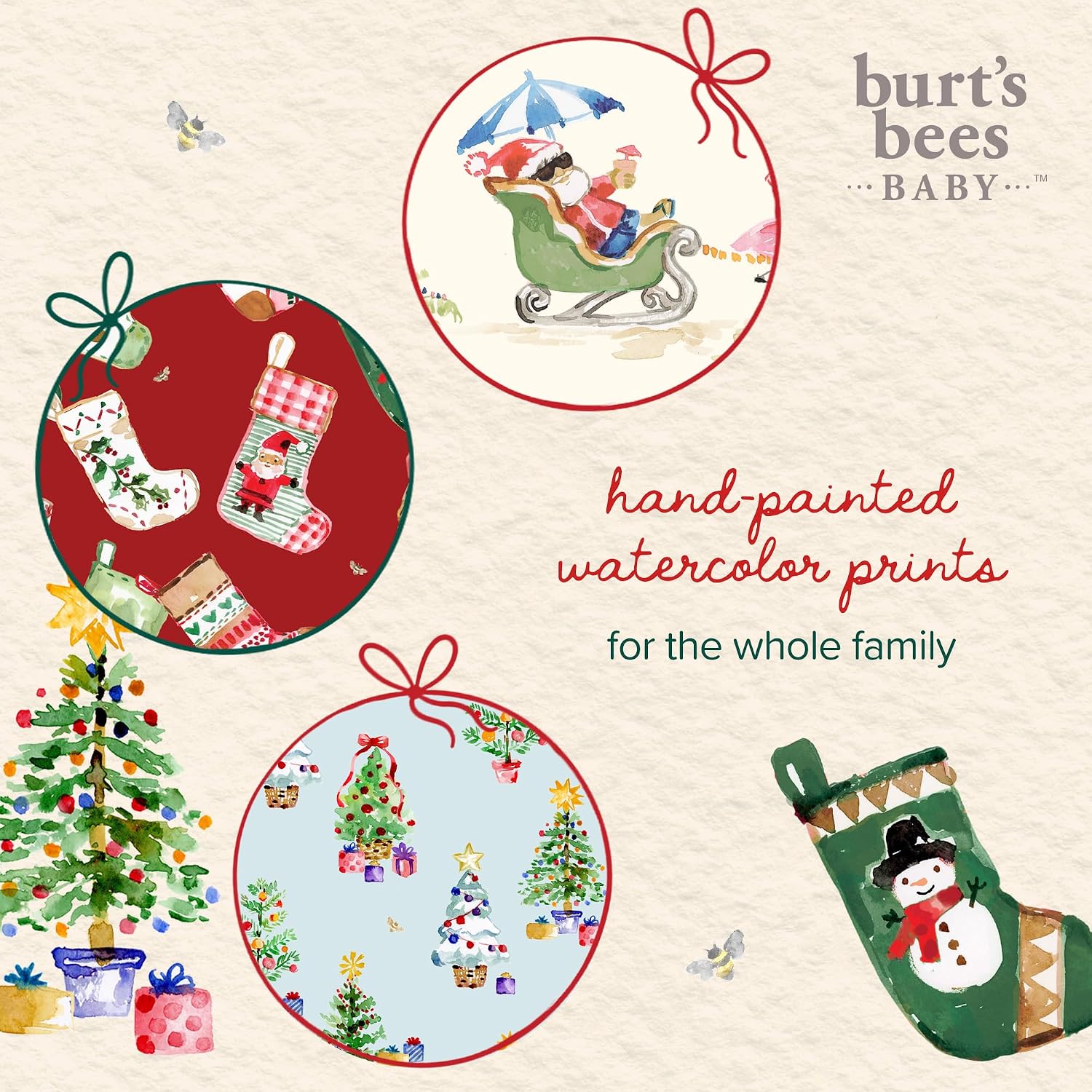 815OZD4JCQL._AC_SL1500_ Burt's Bees Baby Matching Family Jammies, Organic Cotton, Holiday Pajamas