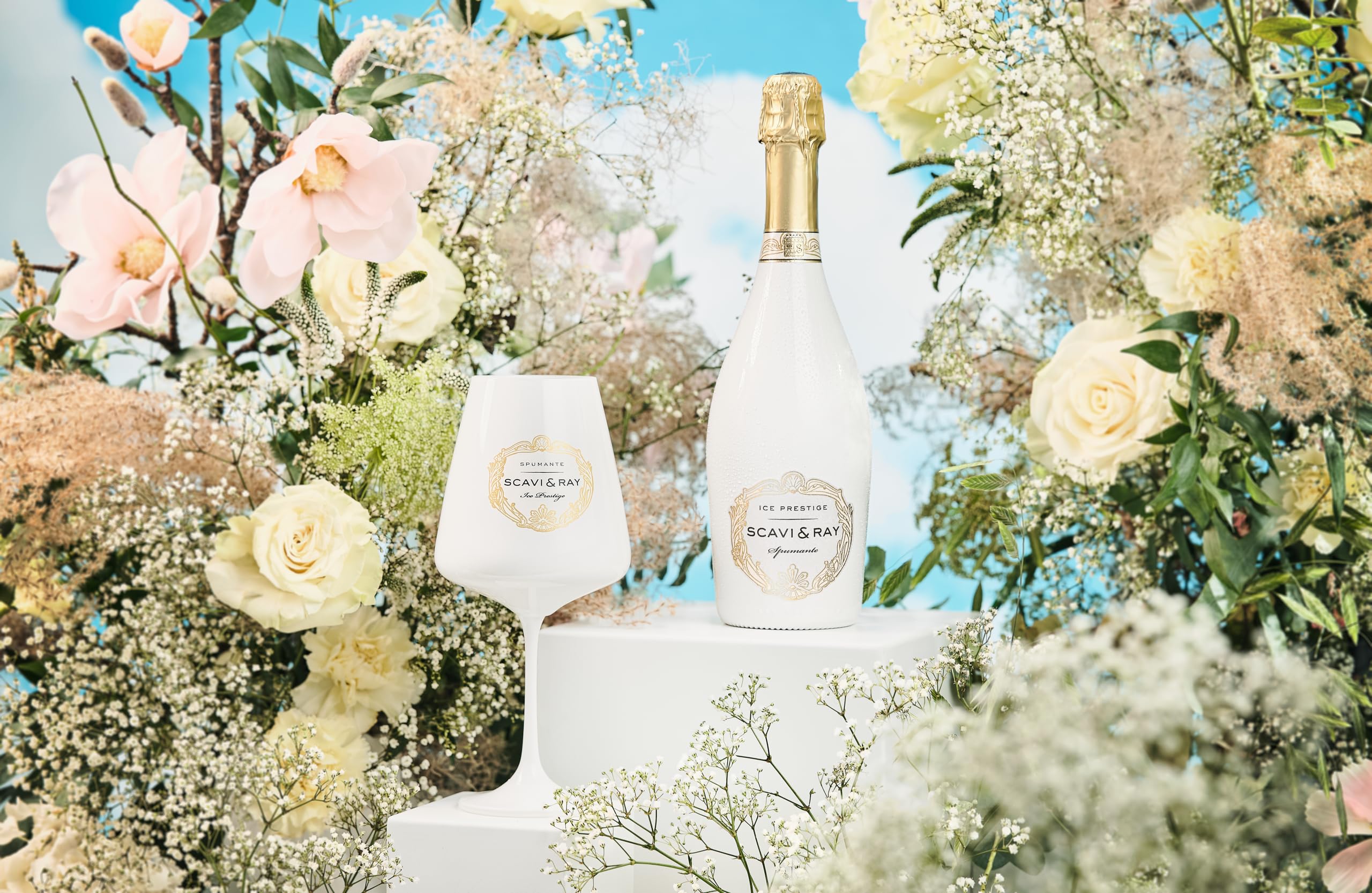 SCAVI & RAY Ice Prestige Gläser 6er Set – mit 0,2 l Nutzvolumen – weiße Prosecco-, Champagner- & Weingläser – ideal für den SCAVI & RAY Ice Prestige – Stilvoller Genussmoment für besondere Anlässe