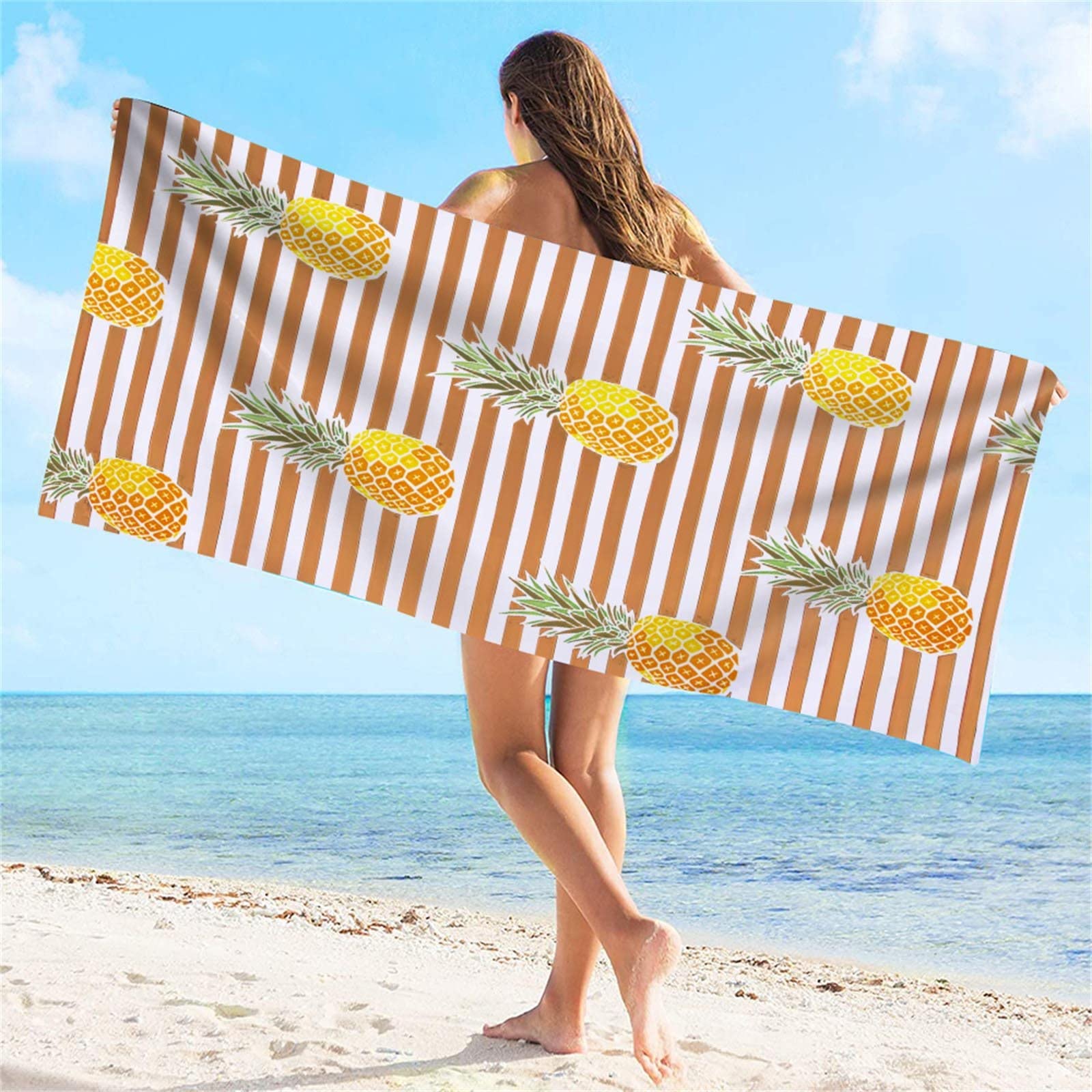 Serviette Microfibre Anti-Sable XXL – Séchage Rapide, Légère, Portable Pour Plage, Camping, Fitness, Yoga Et Sauna