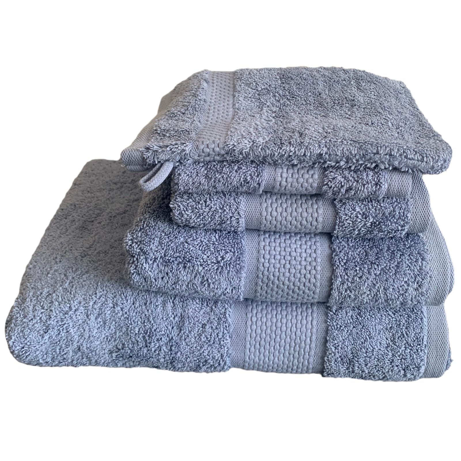 Sue Rossi Towels 100% Turkish Combed Organic Cotton, 600gsm Thick, Plush Soft & Highly Absorbent, Quick Dry Home Or Hotel Quality Bathroom Towel (Pacific Blue, Towel Bale) โ image 1