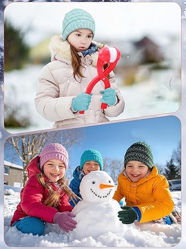 Miniatura 6 de Paquete de 100 gorros y guantes antideslizantes para niños, gorro de punto cálido, guantes de invierno a granel para niños y niñas