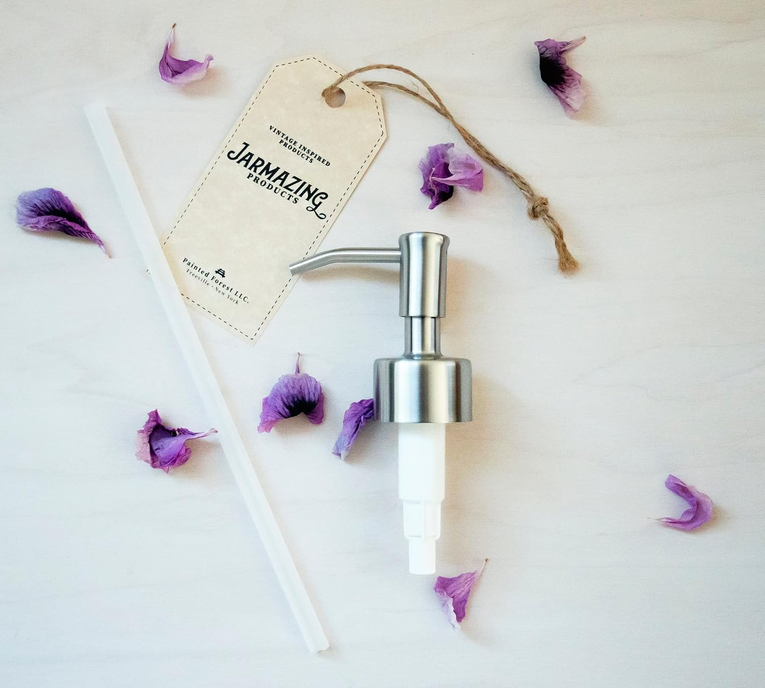 Stainless Steel Soap and Lotion Replacement Pump - One Pack