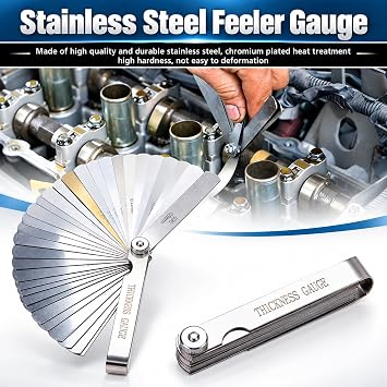Piston Ring Compressor Tool Car Engine Piston Ring Installer Removal Kit Adjustable Sizes From 2-1/8 Inches To 7 Inches,with Piston Installer Plier and Stainless Steel Feeler Gauge