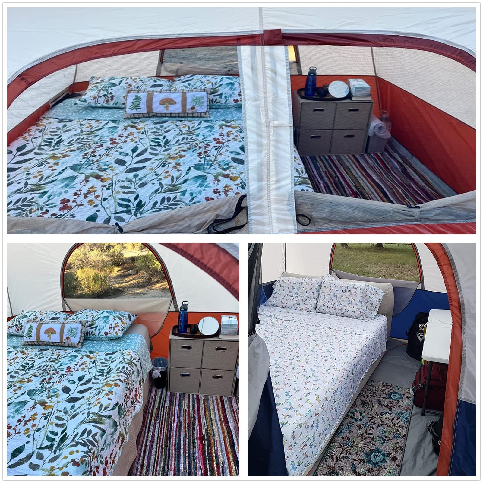 HIKERGARDEN 6 Person Camping Tent - Portable Instant Family Tents for Camp, Cabin Tent for Outdoor Camping, Hiking, Backpacking, Traveling - 10'x8'x76in(H)