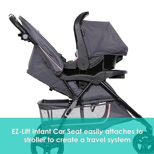 Miniatura 4 de Baby Trend EZ Ride - Sistema de viaje con asiento de automóvil EZ-Lift, tablero rosa