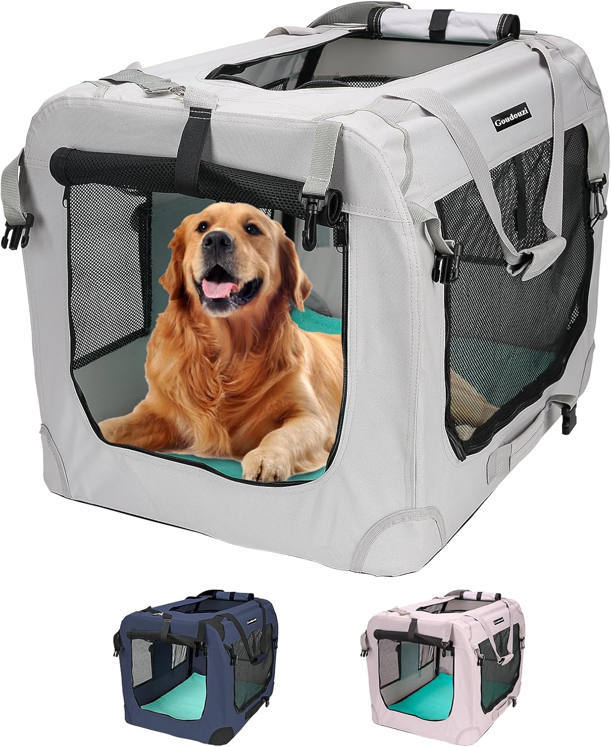 A closer look at Soft Dog Crate With Foldable Frame
