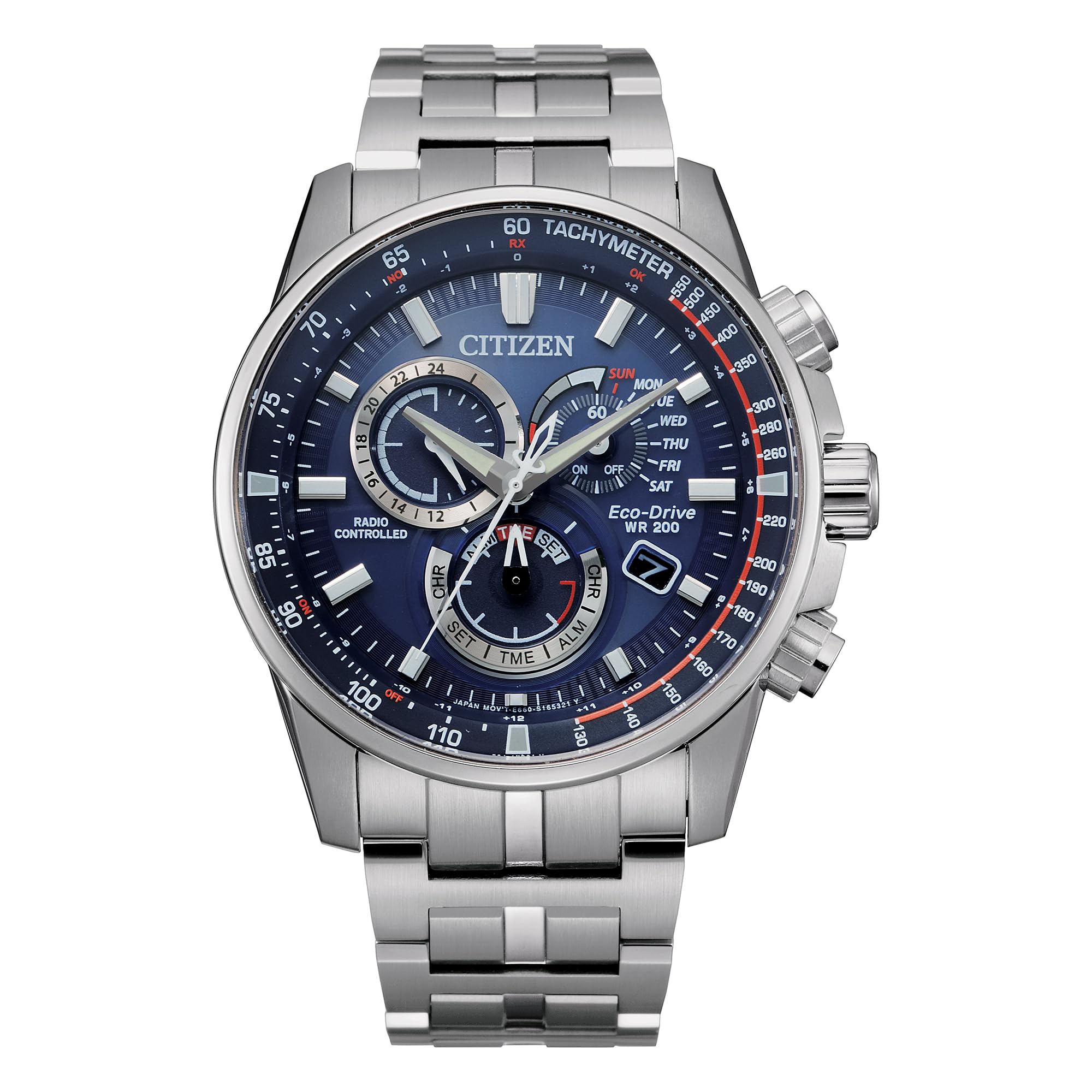 Citizen Chronograph Funkuhr Eco Drive CB5880-54L - silber