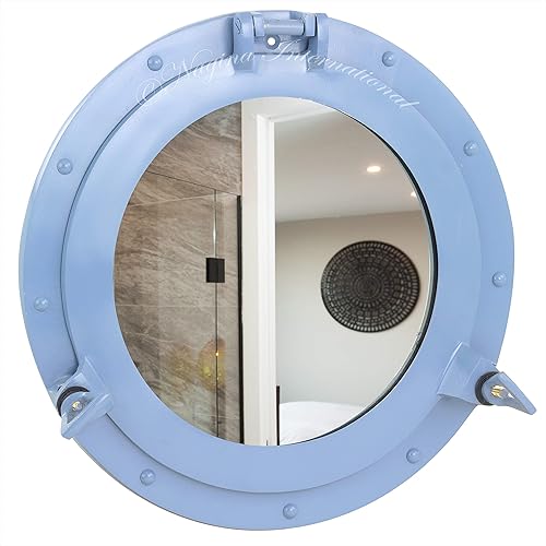 Espejo de ojo de buey de aluminio hecho a mano Us Navy