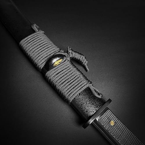 Miniatura 7 de Mushashi - Espada wakazashi táctica moderna  Espada katana forjada a mano  Espada Samurai  Hoja de acero de alto carbono 1060  Armas de autodefensa