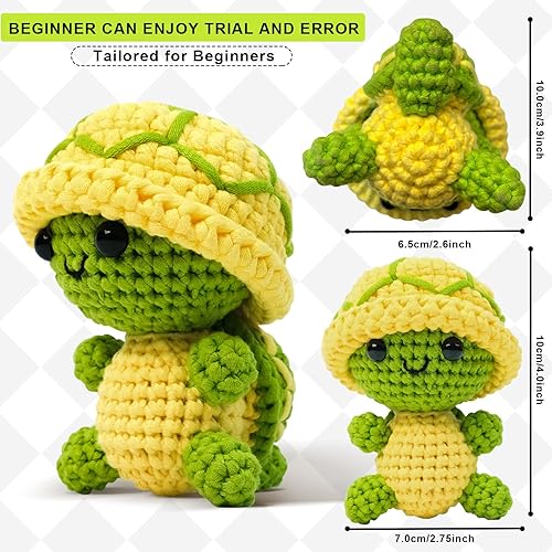 Miniatura 2 de YICBOR Kit de ganchillo para principiantes - Amigurumi Kits de animales de ganchillo con tutoriales en video paso a paso, juego de tejer para