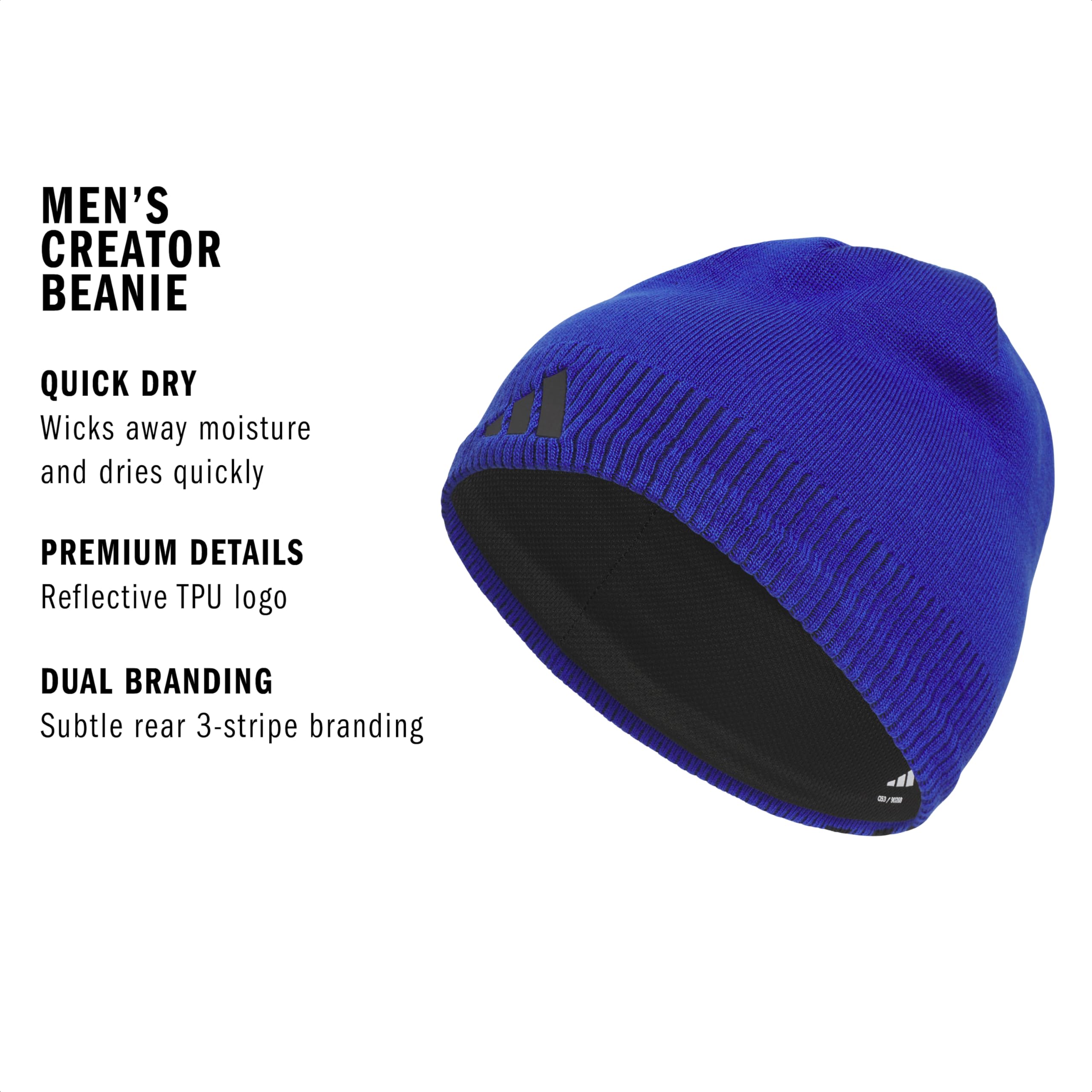 Adidas - Creator Beanie, Standard Fit Acrylic Knit Skull cap/Hat for Winter, Cappello Invernale Uomo