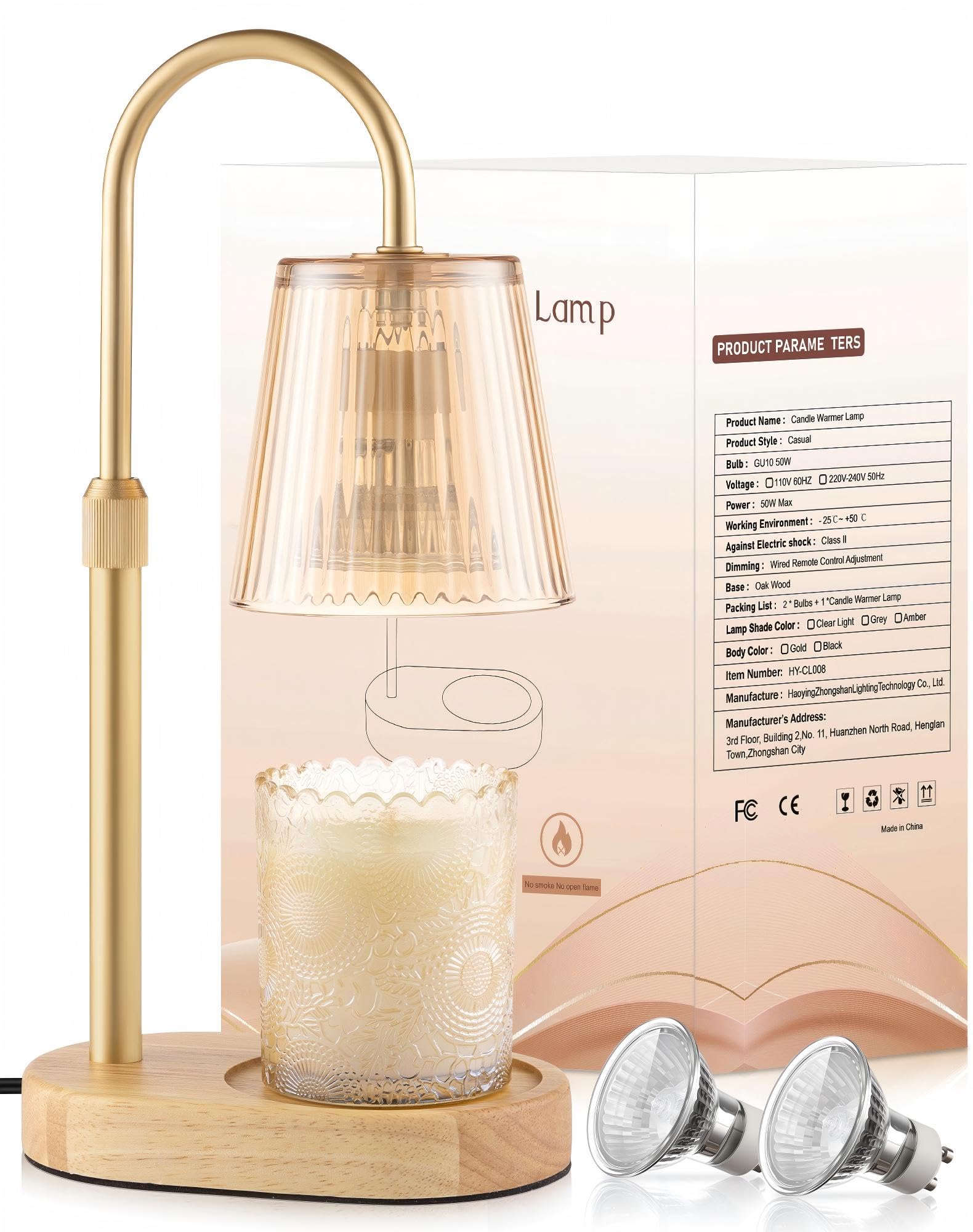 Adjustable Candle Warmer Lamp with Timer