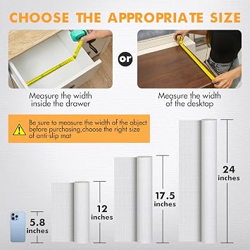 Viseeko Shelf and Drawer Liner for Kitchen Cabinet, Non-Adhesive Cabinet Liners for Shelves, Strong Grip Shelf Paper Non-Slip Waterproof Easy to Cut for Dresser Cupboard, White, 12 in x 10 ft