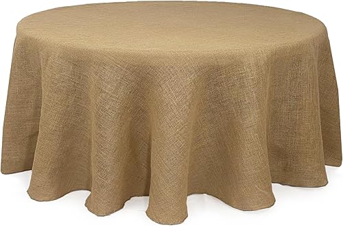 Your Chair Covers - Mantel redondo de yute rĂşstico de yute natural de 60 pulgadas para bodas, fiestas, cocina, hogar, comedor Your Chair Covers - Mantel redondo de yute rĂşstico de yute natural de 60 pulgadas para bodas, fiestas, cocina, hogar, comedor
