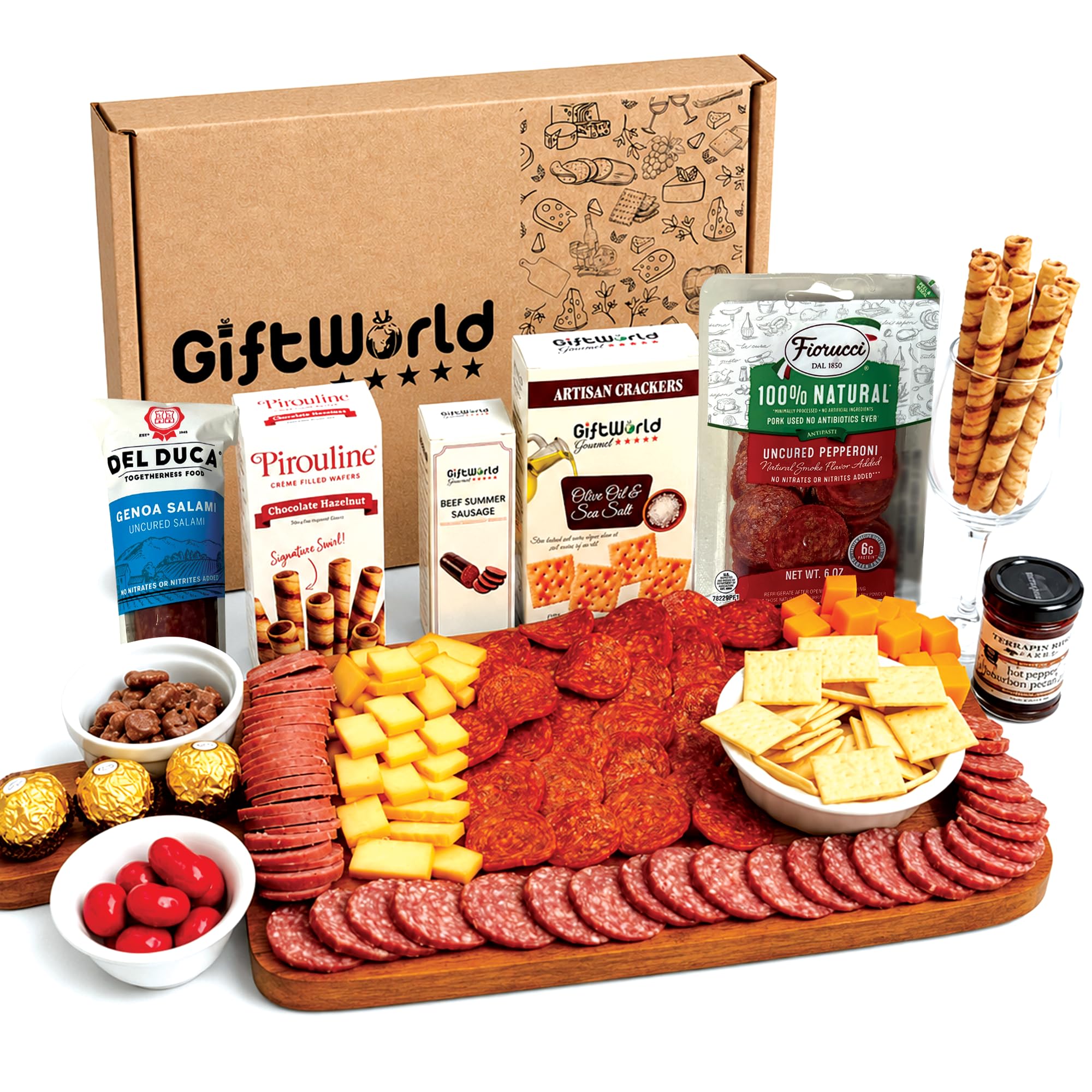 Ultimate Deluxe Meat and Cheese Gift Basket with Chocolates | Meat Cheese and Chocolate A…