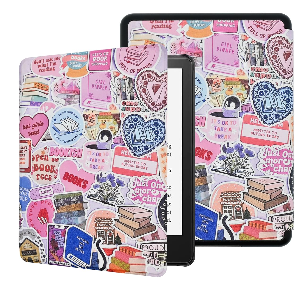 Funda para Kindle de 6 Pulgadas (11ª generación, versión 2022), Funda de Piel sintética Ligera Encendido y Apagado automático, Amantes de los Libros