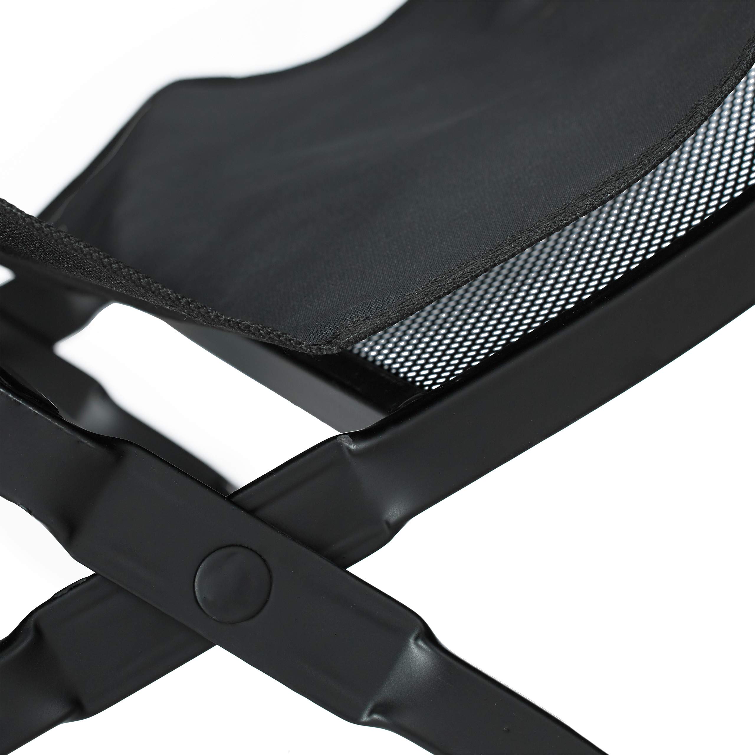 Relaxdays Cesta para Leña con Asas, Acero, Negro, 32 x 43.5 x 32 cm