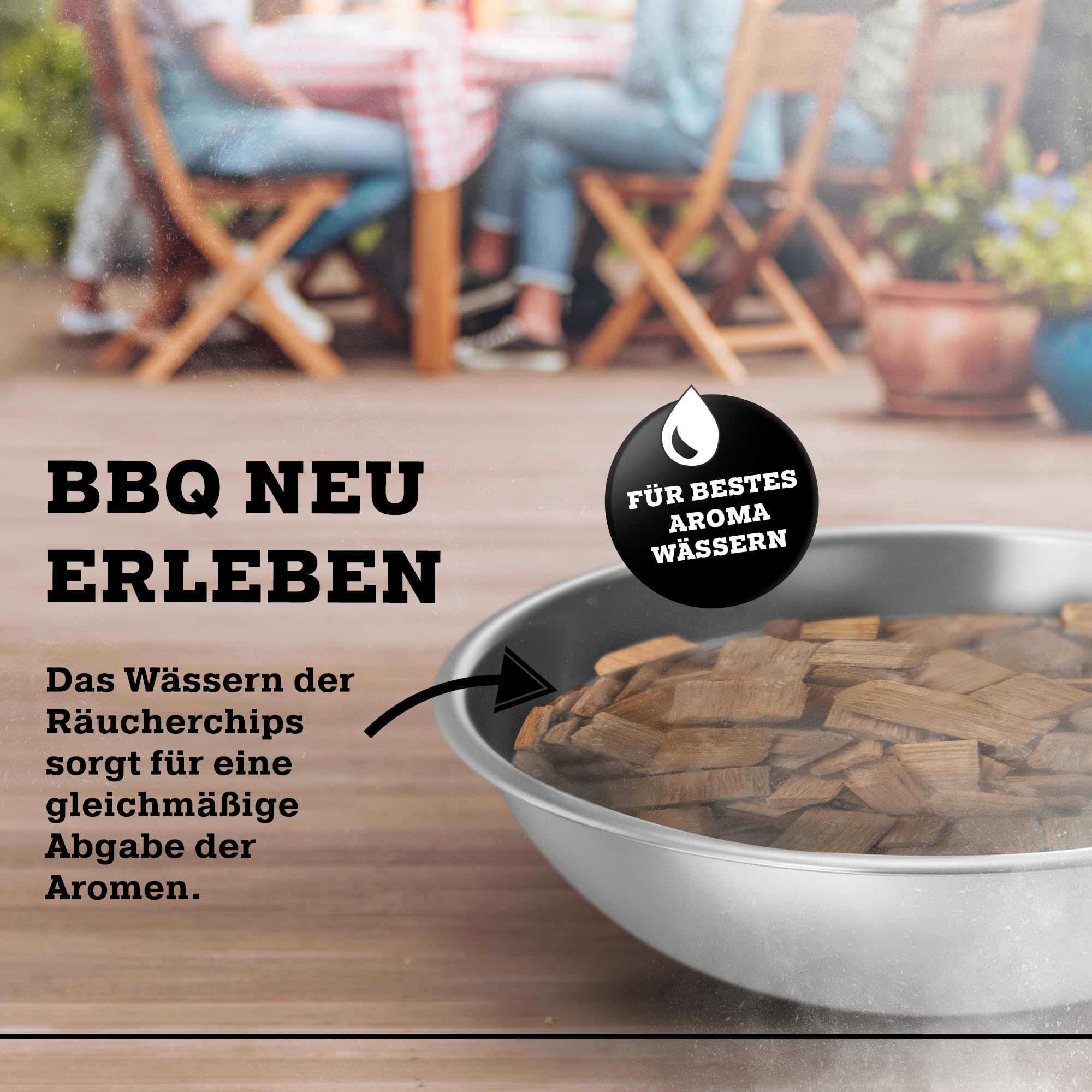 Blackforest Butchery - BBQ Räucherbox Set inkl. Räucherchips – Smokerbox aus Edelstahl – Smokergrill-Flair bei jedem Grillmodell - Maße: 14,5cm x B 13cm x H 4,5cm